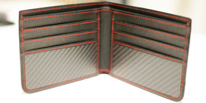 P1 Carbon Fiber Wallet Black/Red