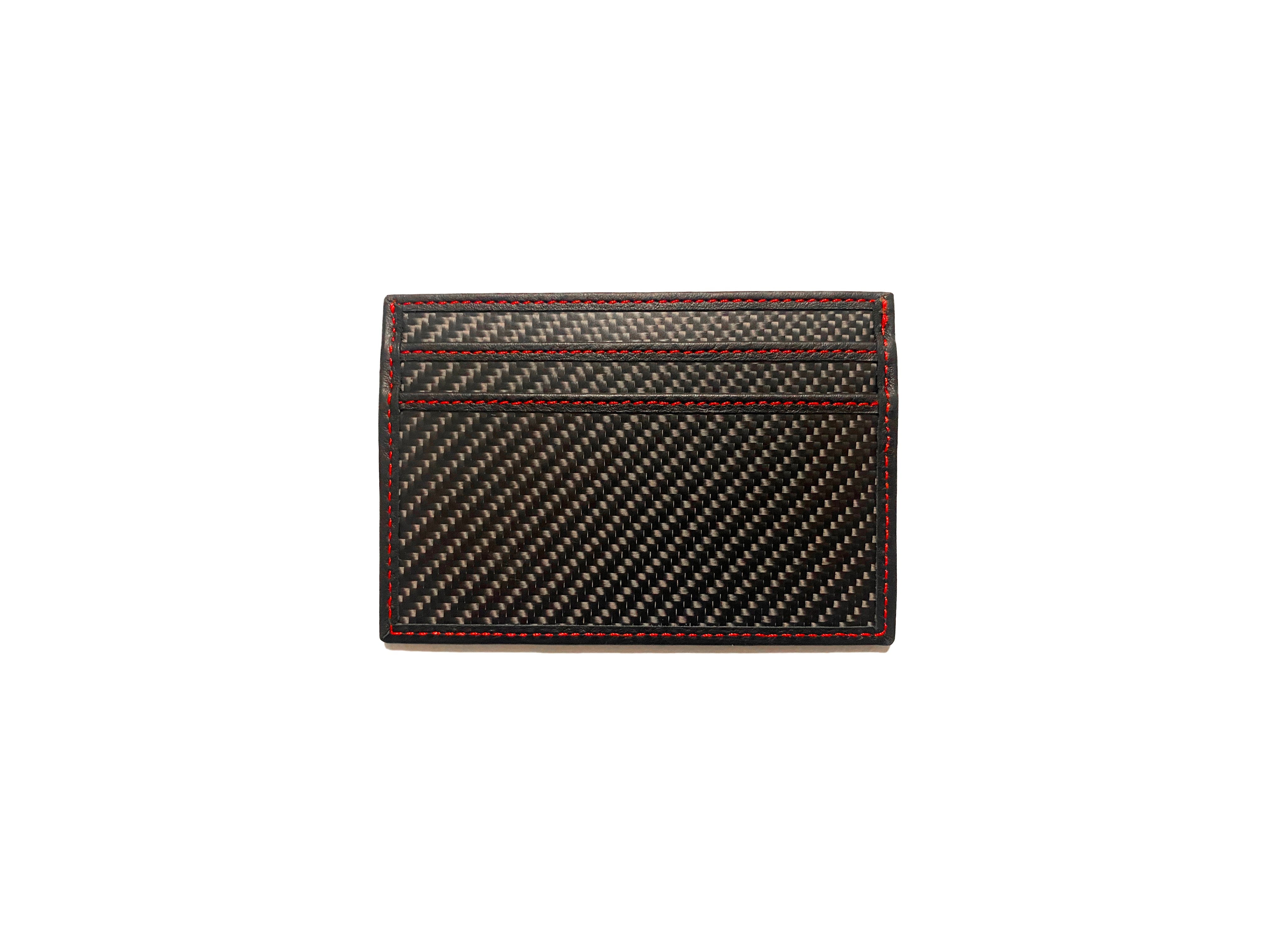 P1 Carbon Fiber Card Holder Black/Red